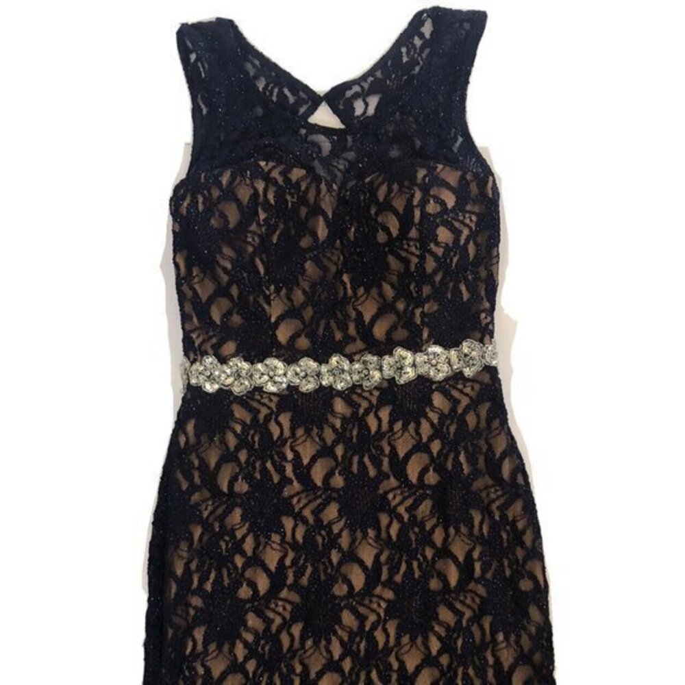 City Studio Lace Prom formal Dress Navy Size 11